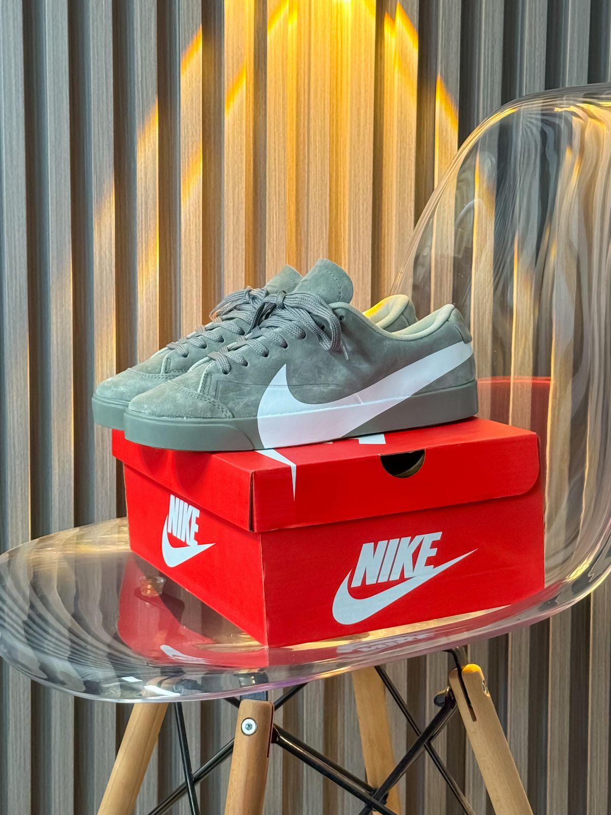 NIKE BLAZER LOW GRIS