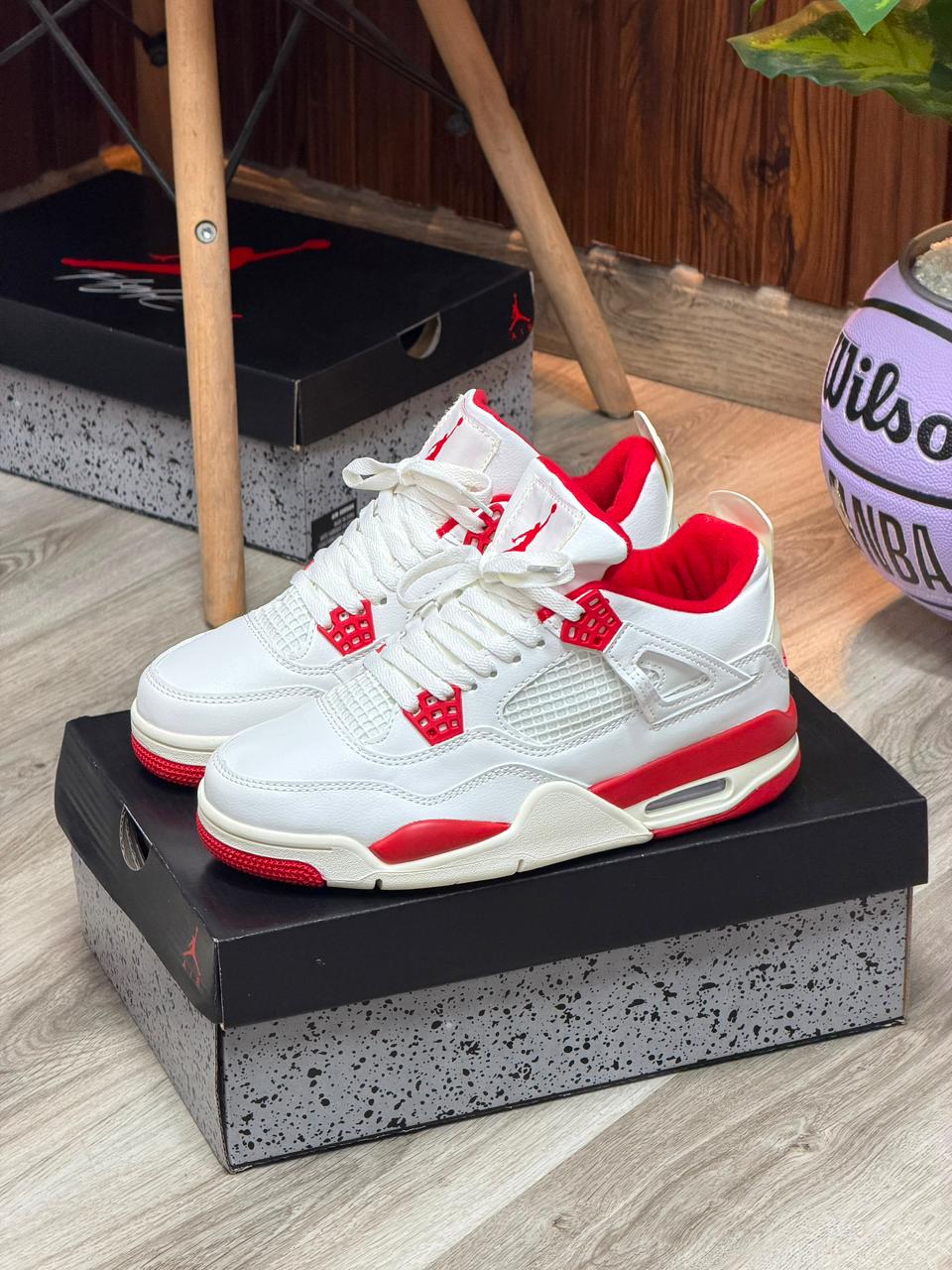 JORDAN RETRO 4 BLANCA ROJA