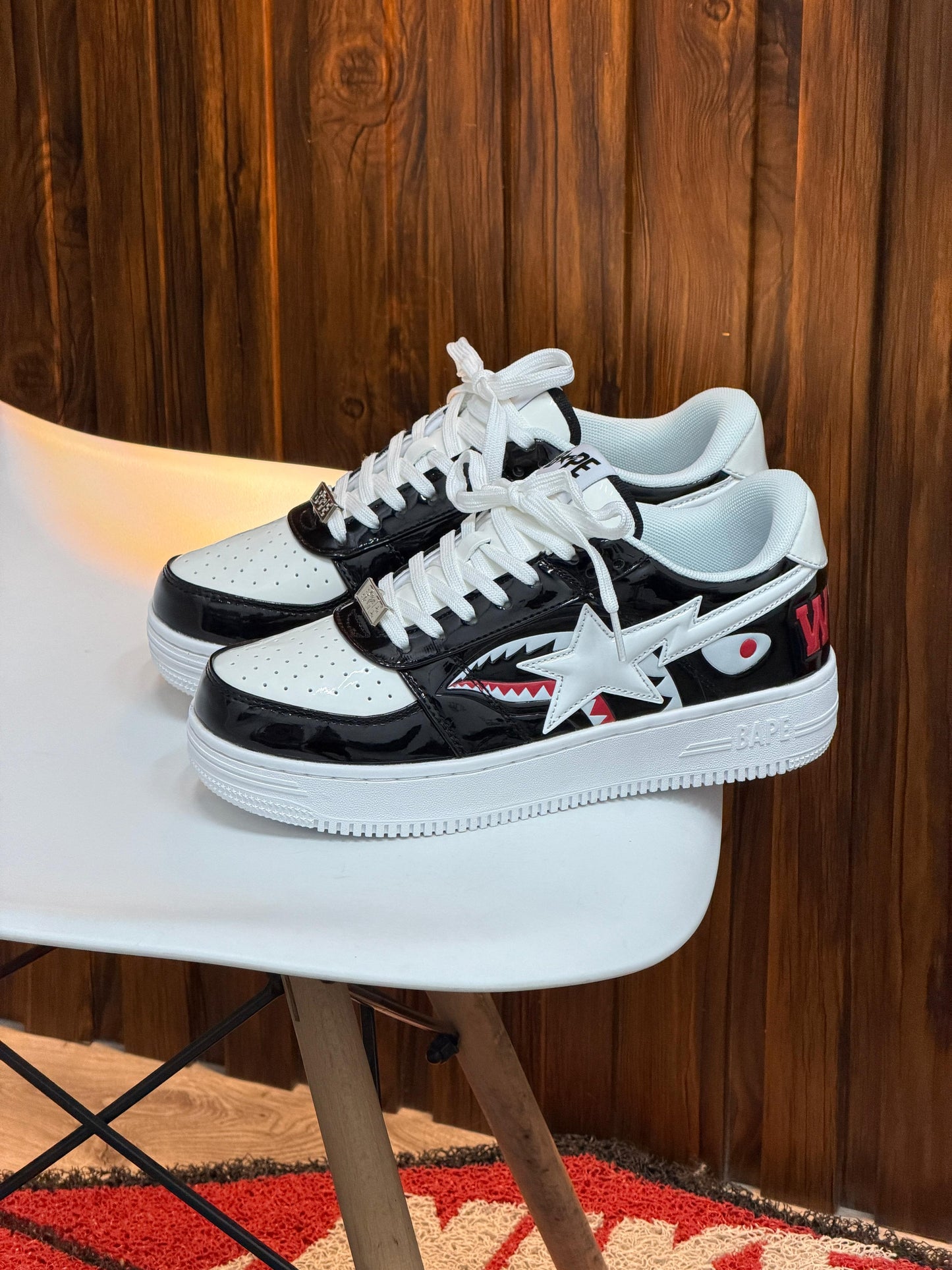 BAPE STA BLANCO NEGRO