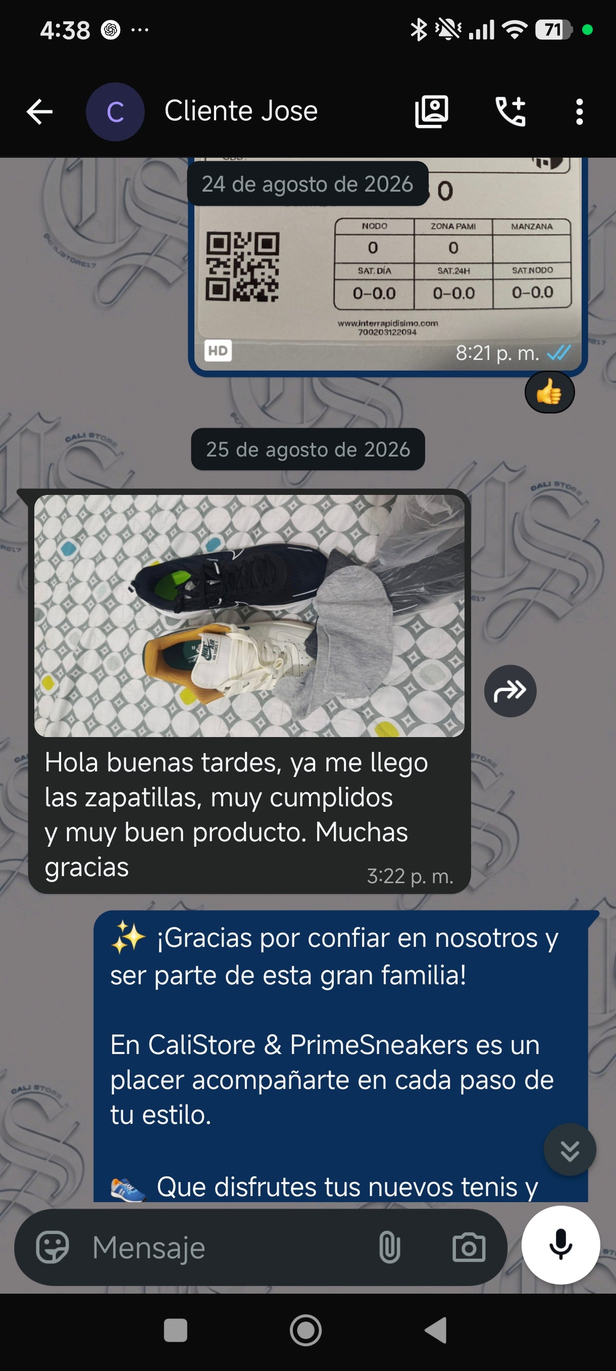 Cliente satisfecho