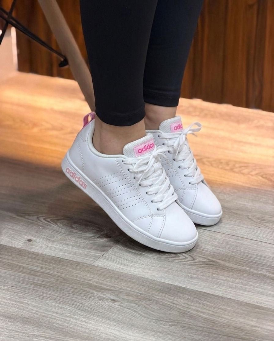 ADIDAS NEO DAMA BLANCO ROSADO