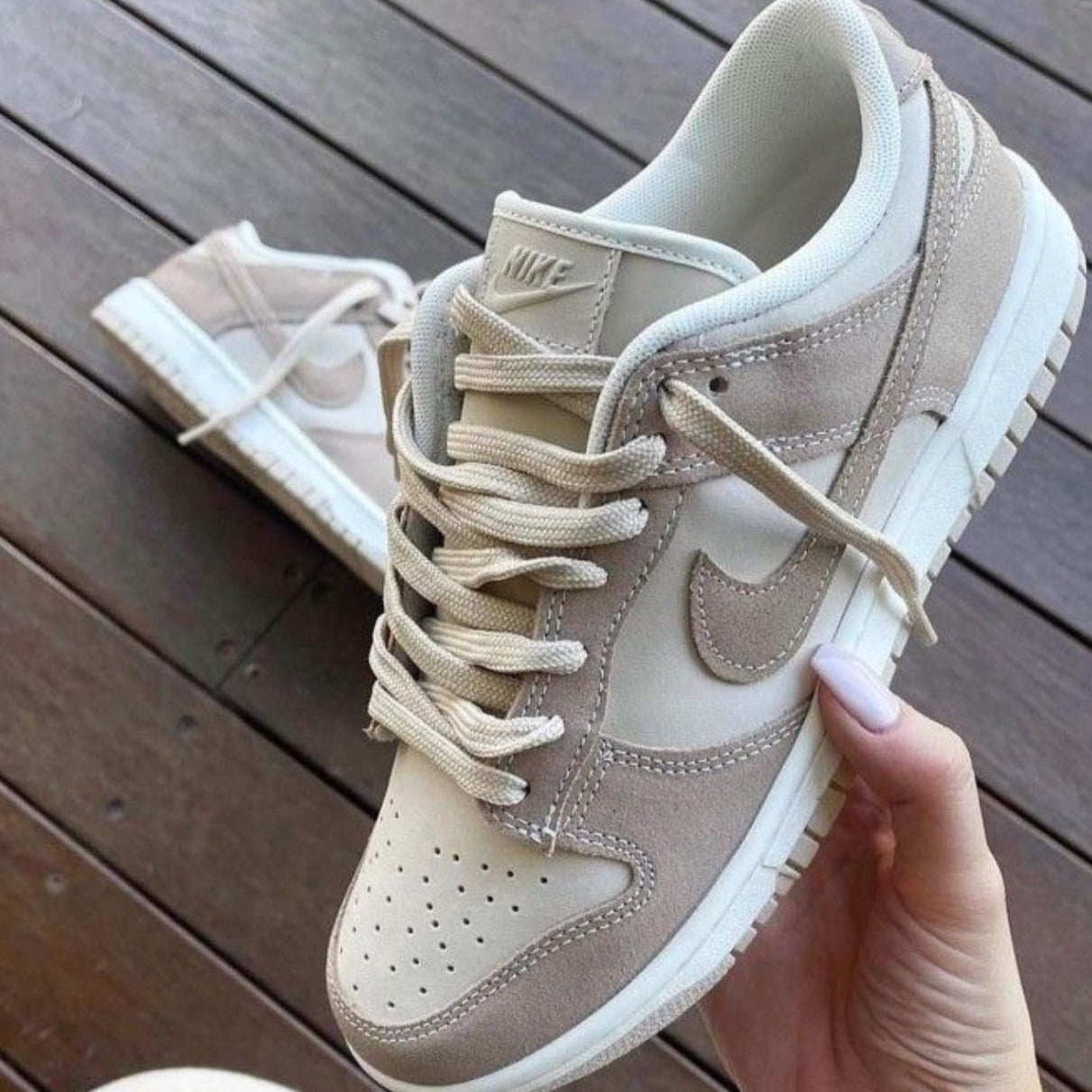 Nike dunk high mujer beige online