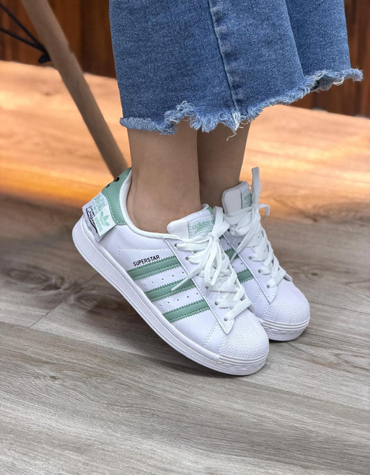 ADIDAS SUPERSTAR VERDE CLARO