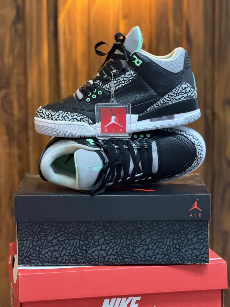 JORDAN RETRO 3 NEGRO VERDE